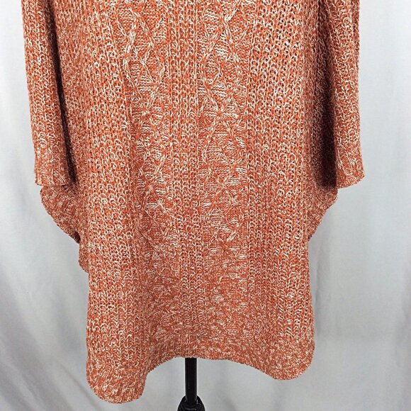 Anna Morgan Poncho Tunic Sweater One Size Cable Knit Cowl Neck Dolman - Picture 6 of 8